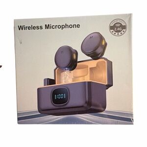 2.4G Wireless Microphone with Charging Case - Black